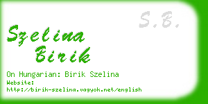 szelina birik business card